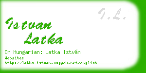 istvan latka business card